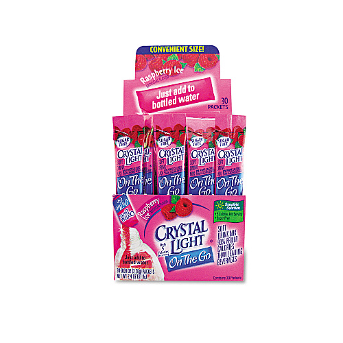 Crystal Light Flavored Drink Mix, Raspberry Ice, 30 .08oz Packets/Box (79800)