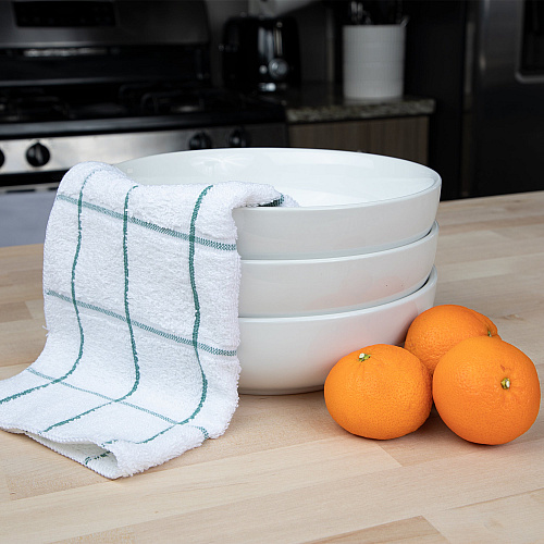 Cooks Linen Dishcloth 12x12 Green - Case Of 144 (DISH-GREEN-CS)