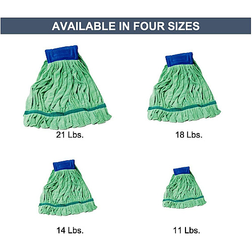 Microfiber Tube Mop - 14oz Green - 1 Each (M600014G)