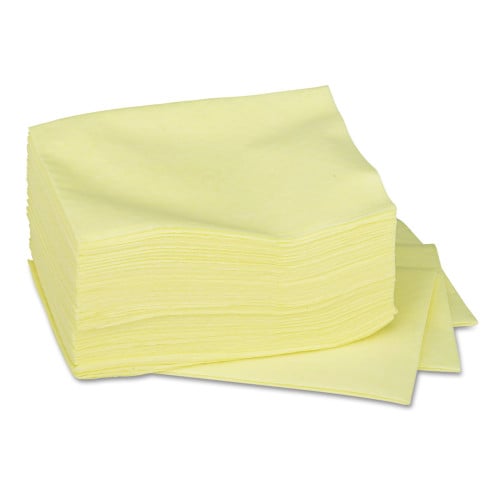 Brawny Dusting Cloths Quarterfold, 17 x 24, Unscented, Yellow, 50/Pack