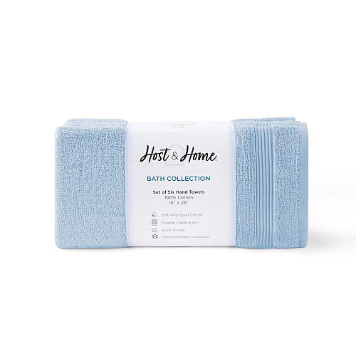 Host & Home Hand Towel 16x28 Blue - Pack Of 6 (HT-HH1628-3.5-BLU)