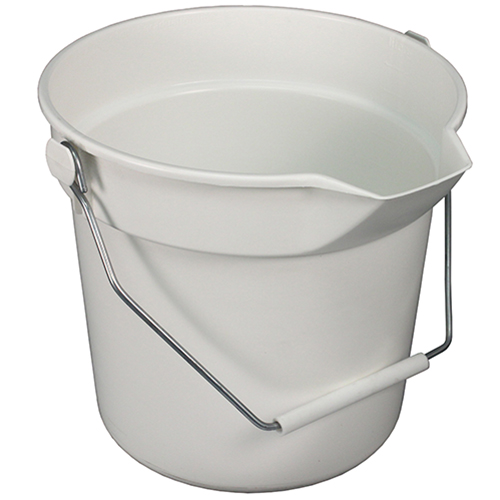 Bucket 10 Qt Deluxe White, Case Of 12 (5510W)