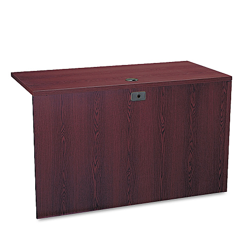 HON 10500 Series L Workstation Return, 3/4 Height Left Ped, 48w x 24d x 29.5h, Mahogany (10516LNN)