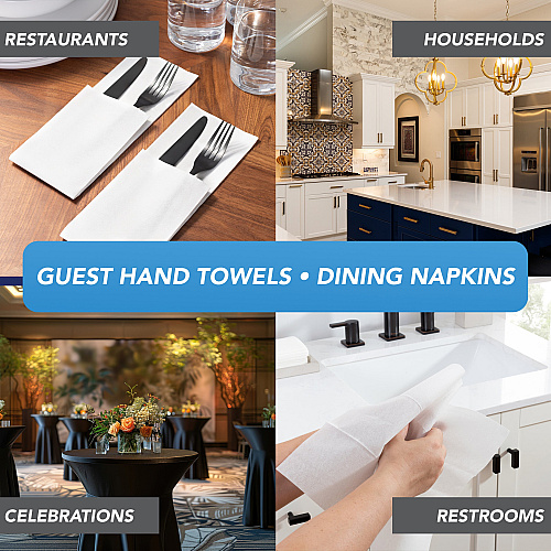 Napkin White, 12x17 - Pack Of 100 (NAP-12X17-WH)