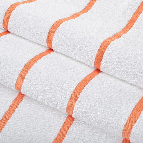 Las Rayas Beach Towel 30x60 Orange - Pack Of 4 (BT-HS3060-15OR)