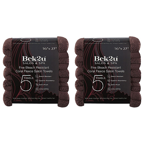 Coral Fleece Salon Towel 16x27 Brown - Case Of 60 (M915117BR-CS)
