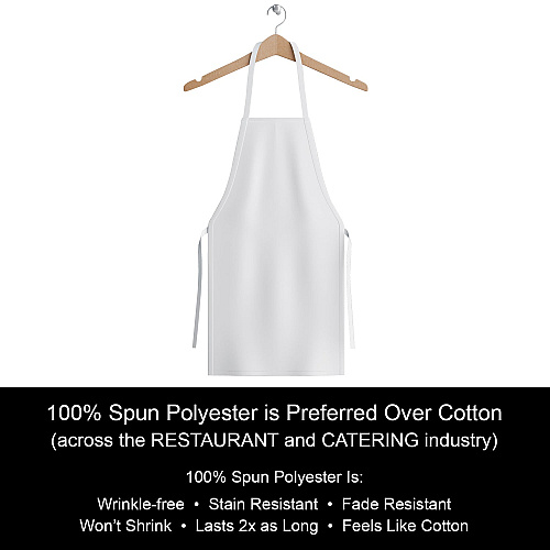Mariposa Bib Apron 33x30 White - Pack Of 12 (APRN-W-SPUN)