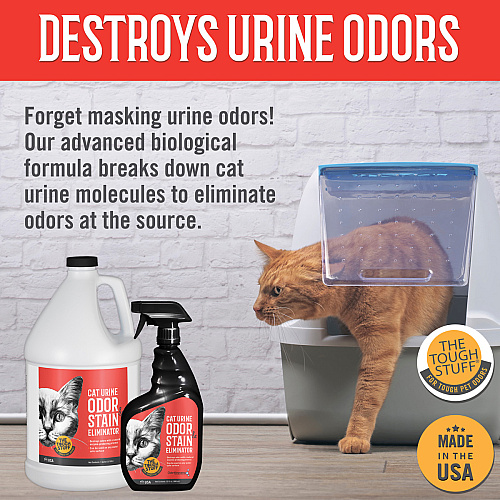 Tough Stuff Cat Urine Odor & Stain Eliminator, Original, 1 Gallon - Case Of 4 (P128CUR-CS)