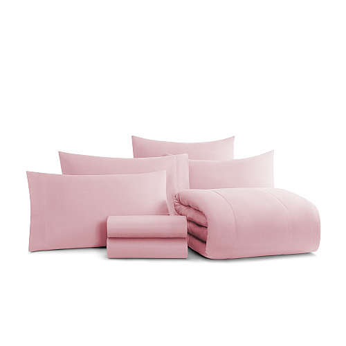 Family Essentials Bed In Bag 7pc Set - Queen - Rose - Case Of 6 Sets (BIAB-FQ-RO)