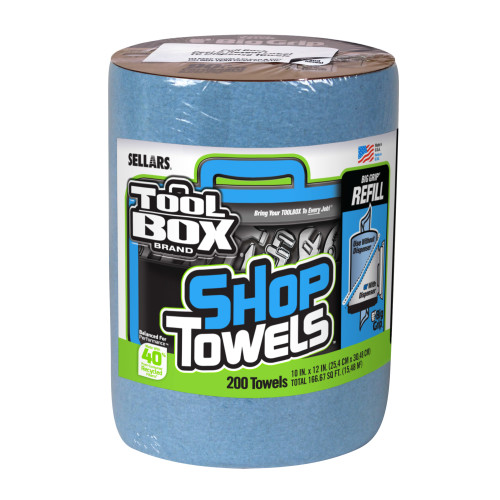 Toolbox Z400 Big Grip Refill, Drc, Blue, 12"x10", Centerpull, 200/rl, 6 Rls/cs - Case Of 1200 (55207)