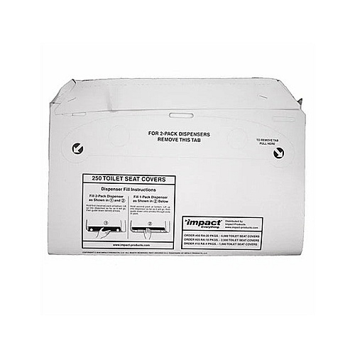 Rest Assured Green Seal Toilet Seat Covers, 1/2 Fold, Rest Assured100% Recycled, Biodegradable, Eco-friendly Disposable Protection, 1000 Per Case, Case Of 1000 (25130873)
