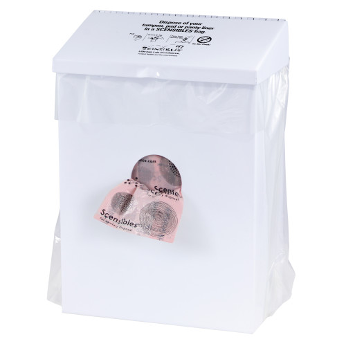 Scensibles Combination Receptacle Dispenser, White Metal, 11"x8"x4", 1 Each, 10/cs (CDWM)