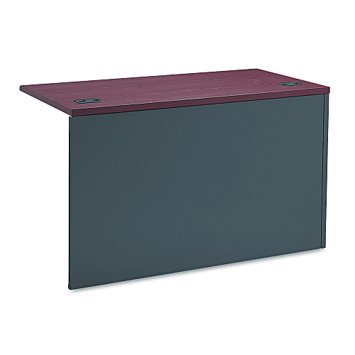 HON 38000 Series Flush Return, Left, 48w x 24d x 29.5h, Mahogany/Charcoal (38216LNS)