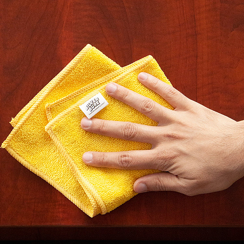 Silversure Anti-microbial Cleaning Cloth 16x16 Yellow, Pack Of 12 (P915101YL-SLV)