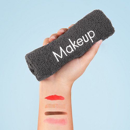 Cotton Makeup Washcloth 13x13 Gray - Pack Of 6 (MAKEUP-13X13-GY)