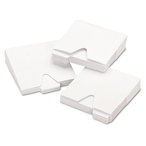 Vaultz CD File Folders, 1 Disc Capacity, White, 100/Pack (VZ01096)