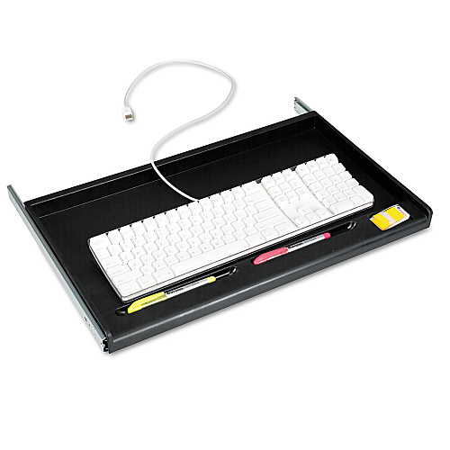 Innovera Standard Underdesk Keyboard Drawer, 21.38"w x 12.88"d, Black (IVR53010)