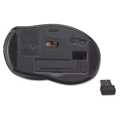 Innovera Wireless Optical Mouse with USB-A, 2.4 GHz Frequency/32 ft Wireless Range, Left/Right Hand Use, Gray/Black (IVR61025)