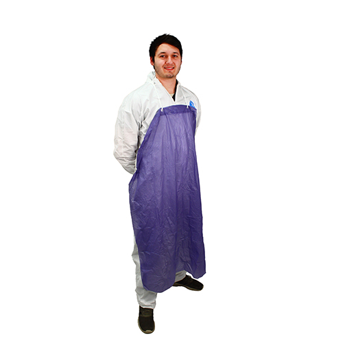 Unhemmed 6 Mil Vinyl Apron 35x45 Blue, Case Of 72 (MUB-45)