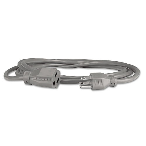 Innovera Indoor Heavy-Duty Extension Cord, 9 ft, 13 A, Gray (IVR72209)