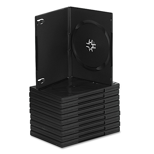 Innovera Standard DVD Case, Black, 10/Pack (IVR72810)