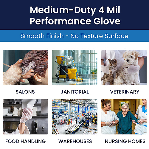 Vpf 4 Mil Vinyl Powder Free Examination Gloves Clear Xs, Case Of 1000 (VPF230)
