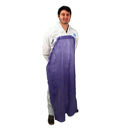 Unhemmed 6 Mil Vinyl Apron 35x55 Blue, Case Of 72 (MUB-55)