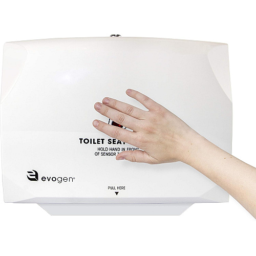 Evogen High Capacity No-touch Toilet Seat Cover Dispenser, White, 17"x12"x3.125" - 1 Each (EVNT1-HCW)