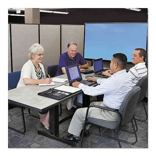Ergotron WorkFit-B Sit-Stand Base, Up to 88 lb, 42" x 26" x 32" to 51.5", Black (24388009)