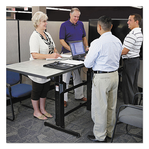 Ergotron WorkFit-B Sit-Stand Base, Up to 88 lb, 42" x 26" x 32" to 51.5", Black (24388009)
