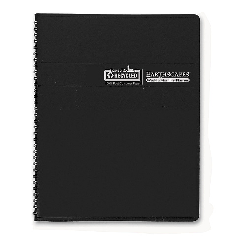 House of Doolittle Earthscapes Recycled Weekly/Monthly Planner, Gardens of the World Photography, 10 x 7, Black Cover, 12-Month (Jan-Dec): 2026 (294632)
