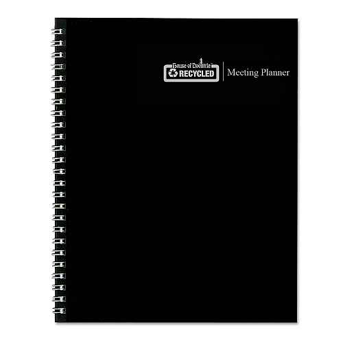 House of Doolittle Recycled Meeting Note Planner, 11 x 8.5, Black Cover, 12-Month (Jan to Dec): 2026 (583992)