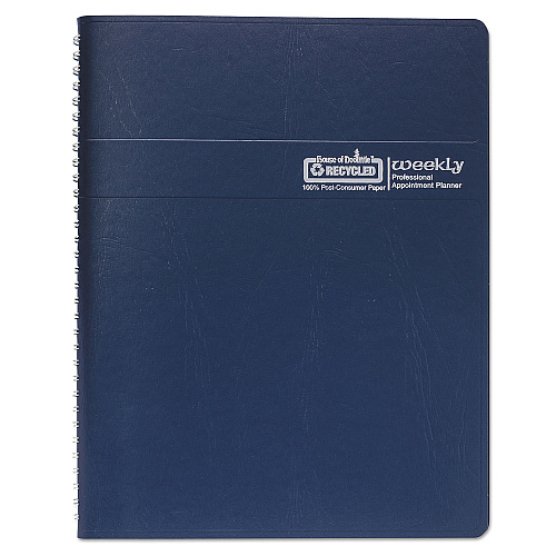 House of Doolittle Recycled Professional Weekly Planner, 15-Minute Appts, 11 x 8.5, Blue Wirebound Soft Cover, 12-Month (Jan to Dec): 2026 (27207)