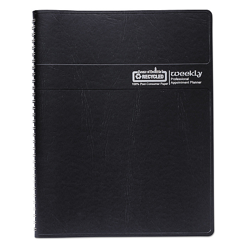 House of Doolittle Recycled Professional Weekly Planner, 15-Minute Appts, 11 x 8.5, Black Wirebound Soft Cover, 12-Month (Jan to Dec): 2026 (27202)