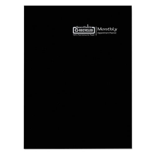 House of Doolittle Recycled Ruled 14-Month Planner with Leatherette Cover, 10 x 7, Black Cover, 14-Month: Dec 2025 to Jan 2027 (260602)