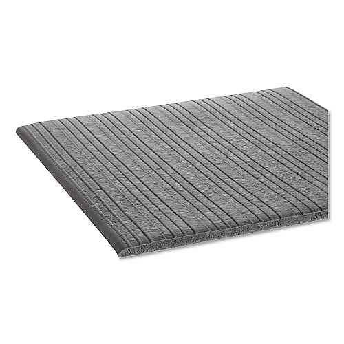 Crown Mats Ribbed Vinyl Anti-Fatigue Mat, Rectangular, Gray Ribbed Surface, 27" x 36" (FJS736GY)