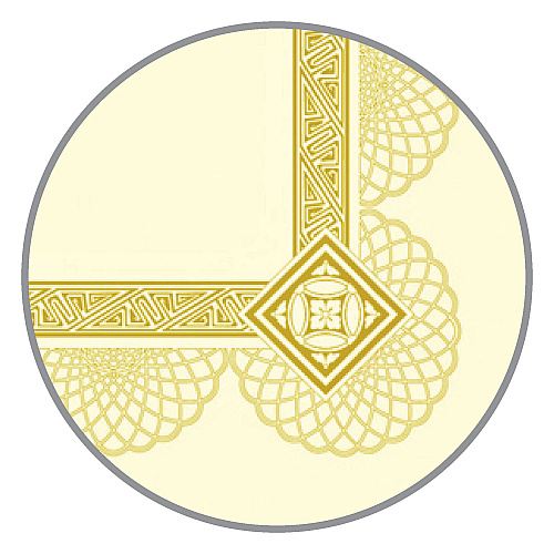 Southworth Premium Certificates, 8.5 x 11, Ivory/Gold with Spiro Gold Foil Border,15/Pack (CTP2V)