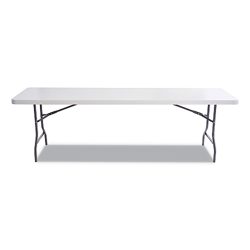 Alera Resin Rectangular Folding Table, Square Edge, 96w x 30d x 29h, Platinum (ALE65601)
