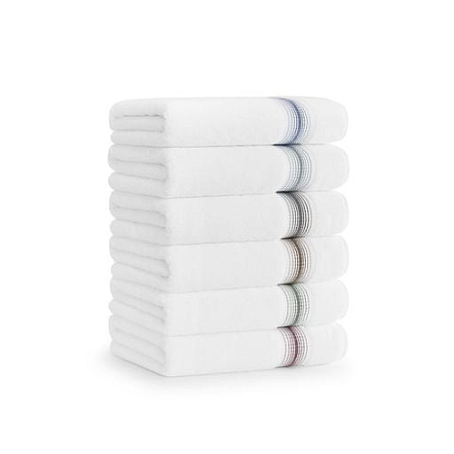 Aston & Arden Turkish Striped Bath Towel 30x60 Pewter - Pack Of 2 (BT-STT-3060-18-PTR)
