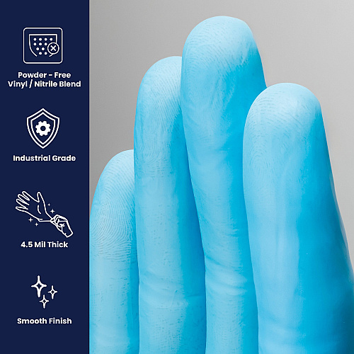 Vyblend Synthetic Vinyl Powder Free 4.5 Mil Gloves Blue Xl, Case Of 1000 (GL-VN104BFX)