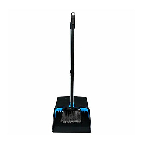 Impact Lobby Dustpan Pvc Handle With Broom, Black/blue - 1 Each (T0014-00)