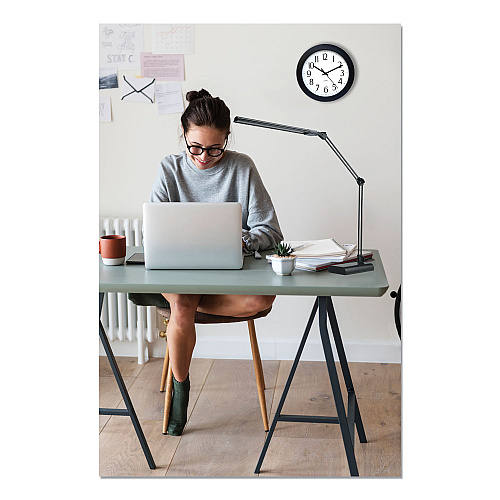 Alera Adjustable LED Desk Lamp, 3.25w x 6d x 21.5h, Black (ALELED908B)