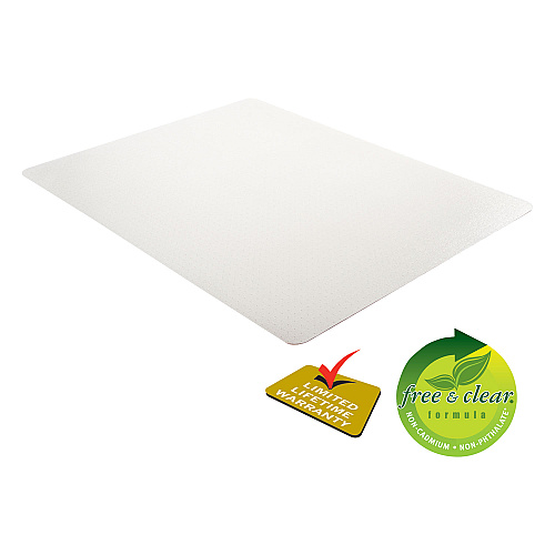 Deflecto EconoMat Occasional Use Chair Mat, Low Pile Carpet, Roll, 46 x 60, Rectangle, Clear (CM11442FCOM)