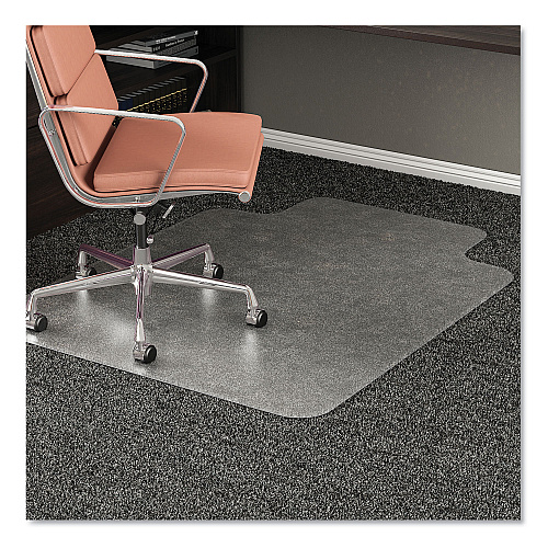 Deflecto RollaMat Frequent Use Chair Mat, Med Pile Carpet, Flat, 36 x 48, Lipped, Clear (CM15113)