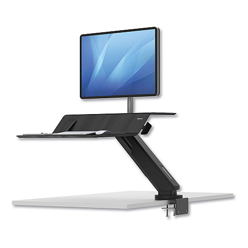 Fellowes Lotus RT Sit-Stand Workstation, 48" x 30" x 42.2" to 49.2", Black (8081501)