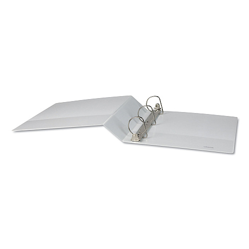Universal Slant D-Ring View Binder, 3 Rings, 2" Capacity, 11 x 8.5, White, 4/Pack (UNV20746PK)