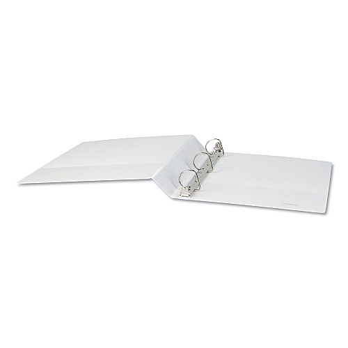 Universal Slant D-Ring View Binder, 3 Rings, 1.5" Capacity, 11 x 8.5, White (UNV20744)
