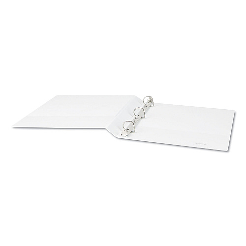 Universal Slant D-Ring View Binder, 3 Rings, 1" Capacity, 11 x 8.5, White (UNV20742)