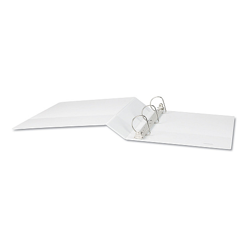 Universal Slant D-Ring View Binder, 3 Rings, 2" Capacity, 11 x 8.5, White (UNV20746)