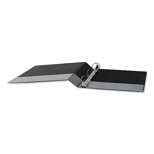 Universal Deluxe Round Ring View Binder, 3 Rings, 1.5" Capacity, 11 x 8.5, Black (UNV20721)